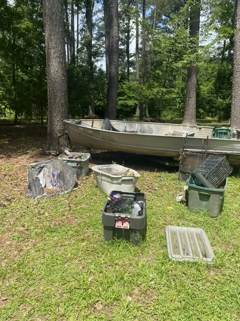 Exterior Property Cleanup before Toss It cleanout in Valley, AL