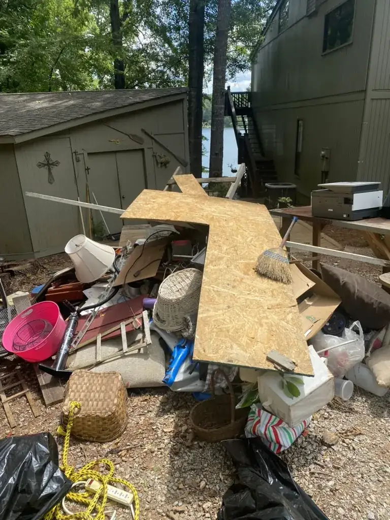 Lake Martin lakeside property before/after Toss It cleanup